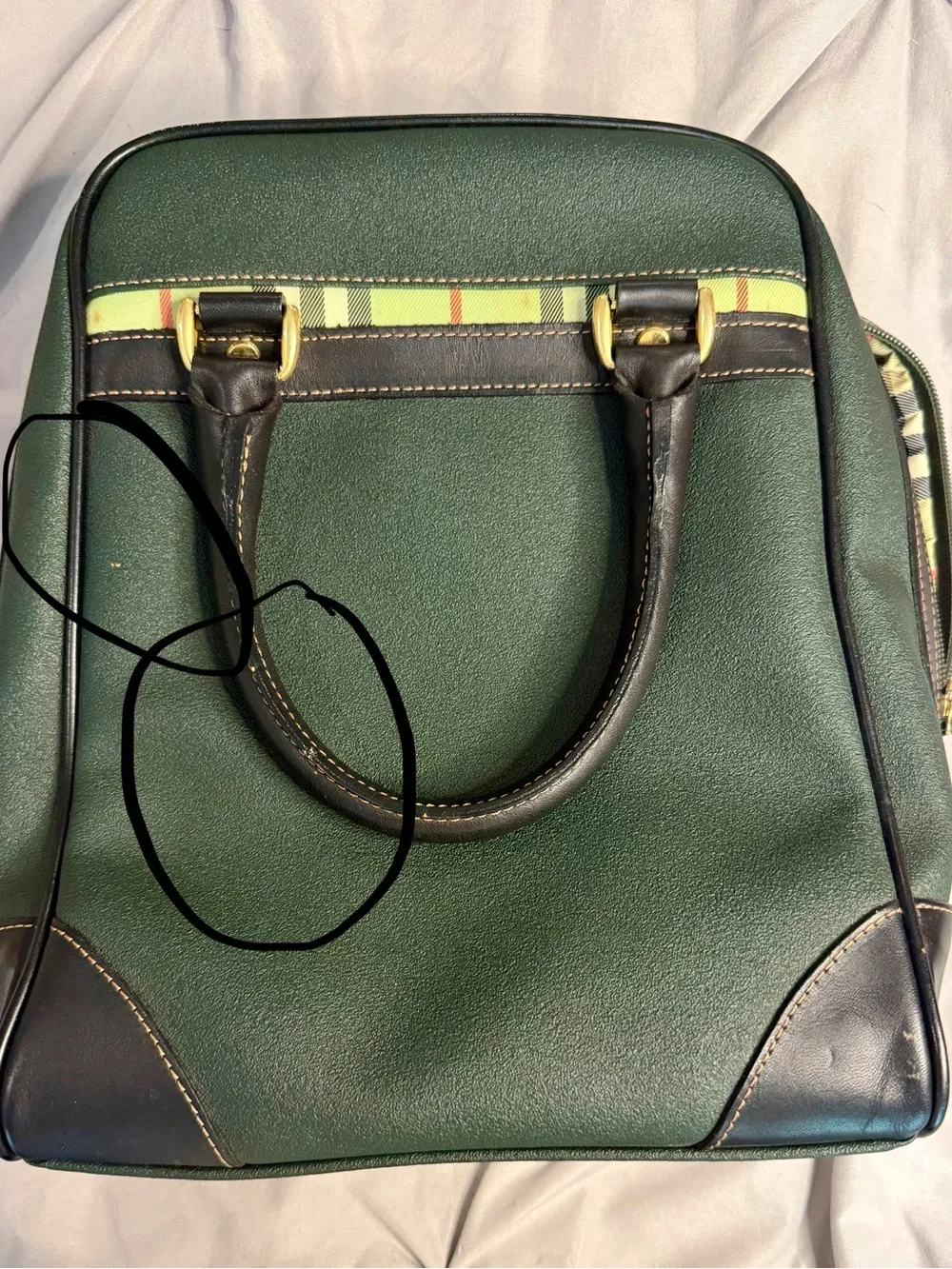 Burberry Golf Green Nova Check Structured Handbag – Authenticated